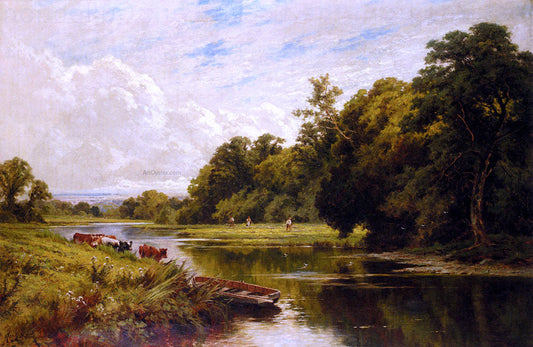  Henry Hillier Parker On The Banks Of The Thames - Canvas Print