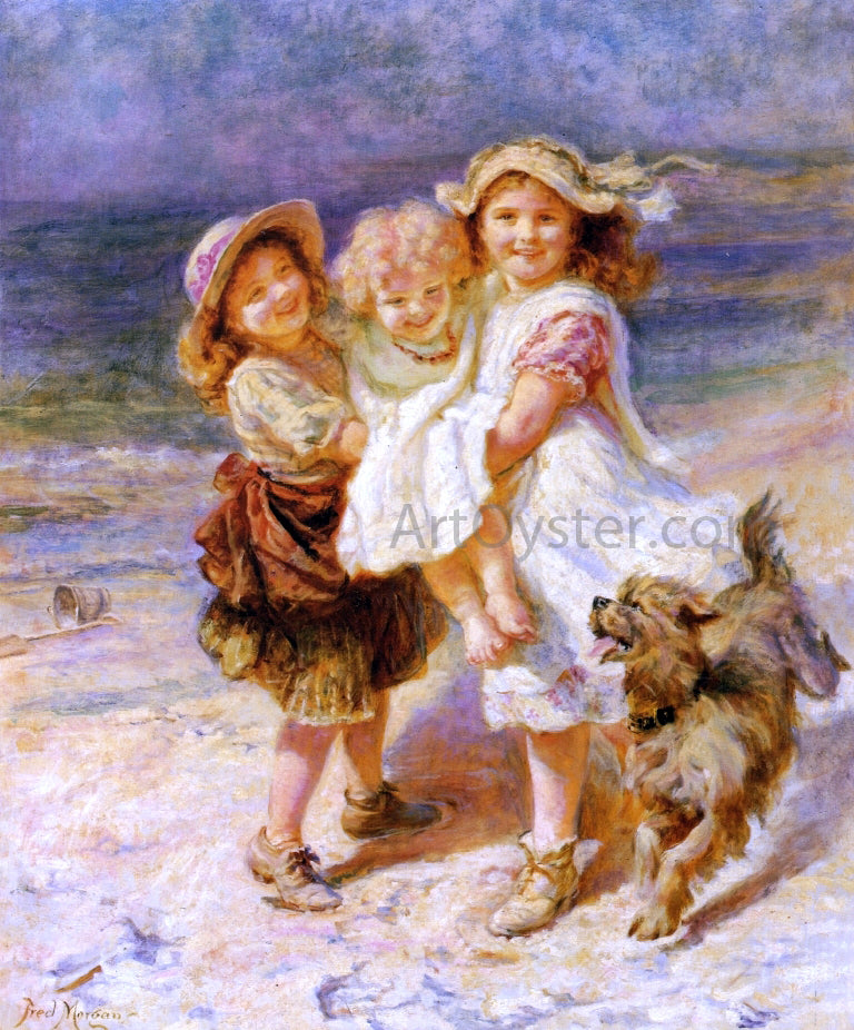  Frederick Morgan On the Beach - Canvas Print