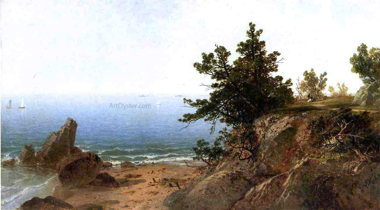  John Frederick Kensett On the Beverly Coast, Massachusetts - Canvas Print