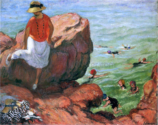  Henri Lebasque On the Cliffs at Agay - Canvas Print