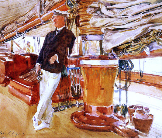  John Singer Sargent On the Deck of the Yacht Constellation - Canvas Print