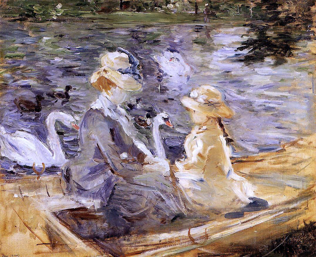  Berthe Morisot On the Lake in the Bois de Boulogne - Canvas Print