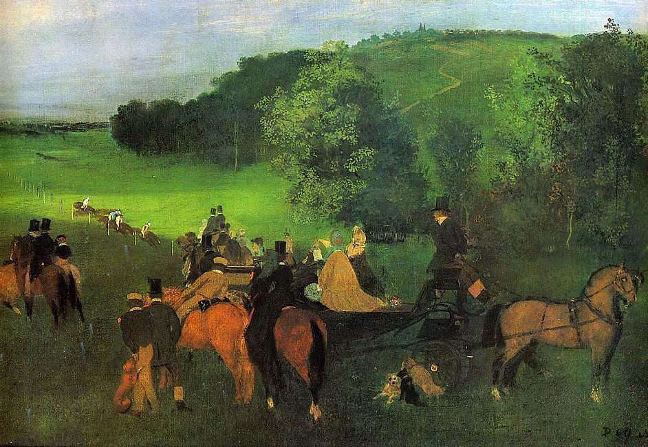  Edgar Degas On the Racecourse - Canvas Print