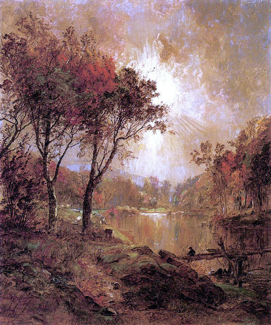  Jasper Francis Cropsey On the Ramapo River - Canvas Print