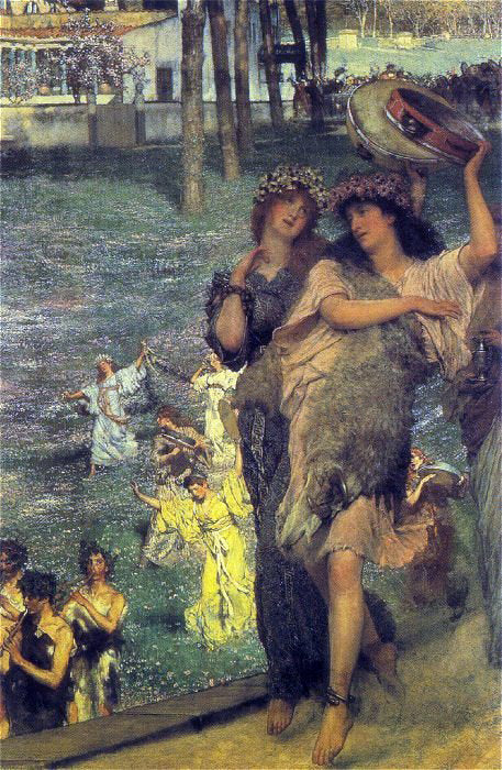  Sir Lawrence Alma-Tadema On the Road to the Temple of Ceres: A Spring Festival - Canvas Print