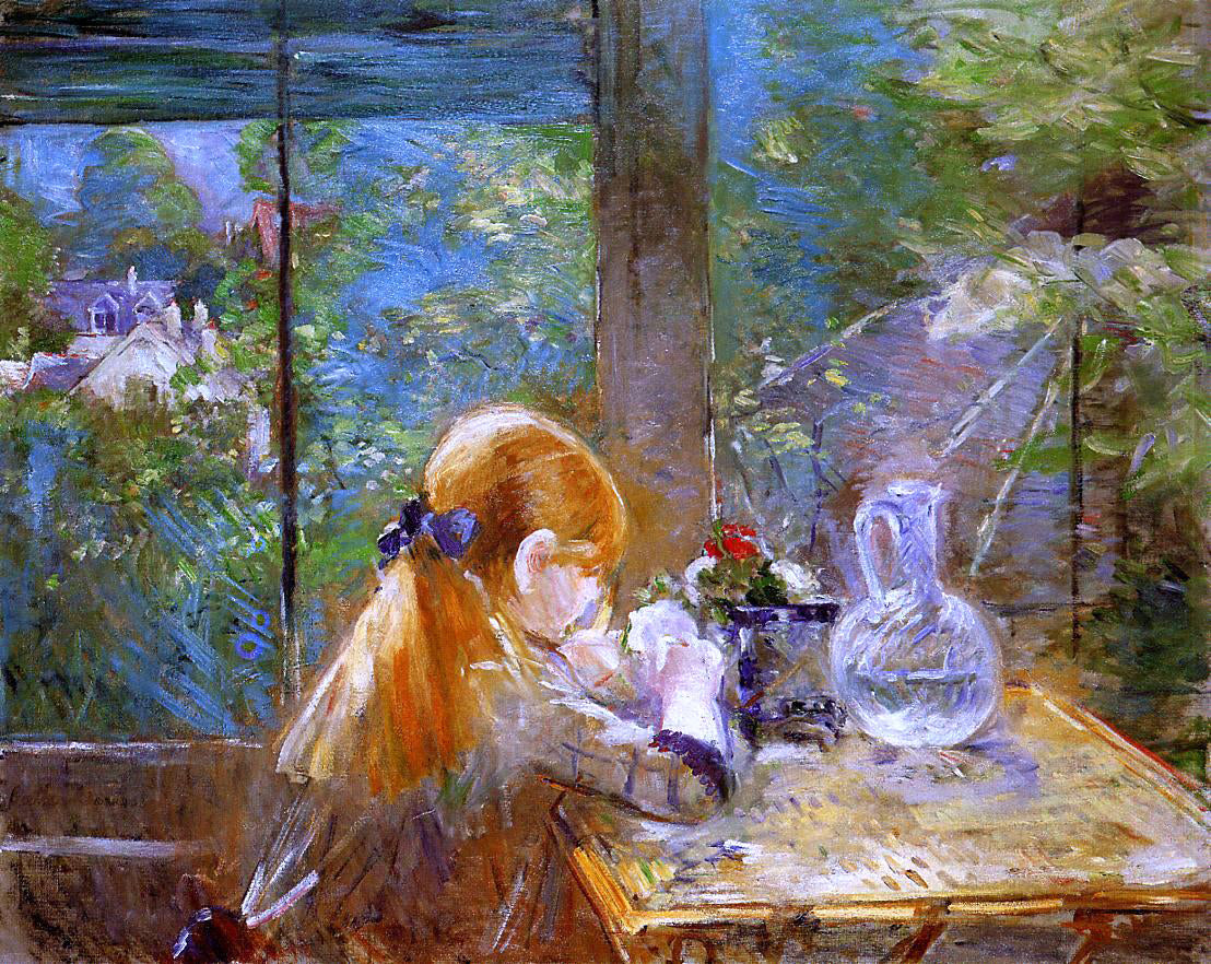  Berthe Morisot On the Veranda - Canvas Print