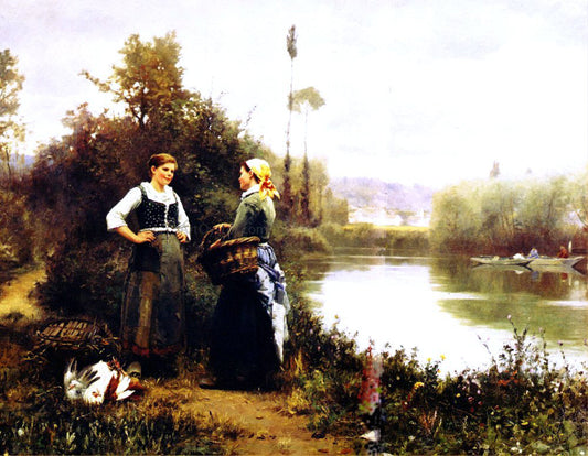  Daniel Ridgway Knight On the Way to Market - Canvas Print