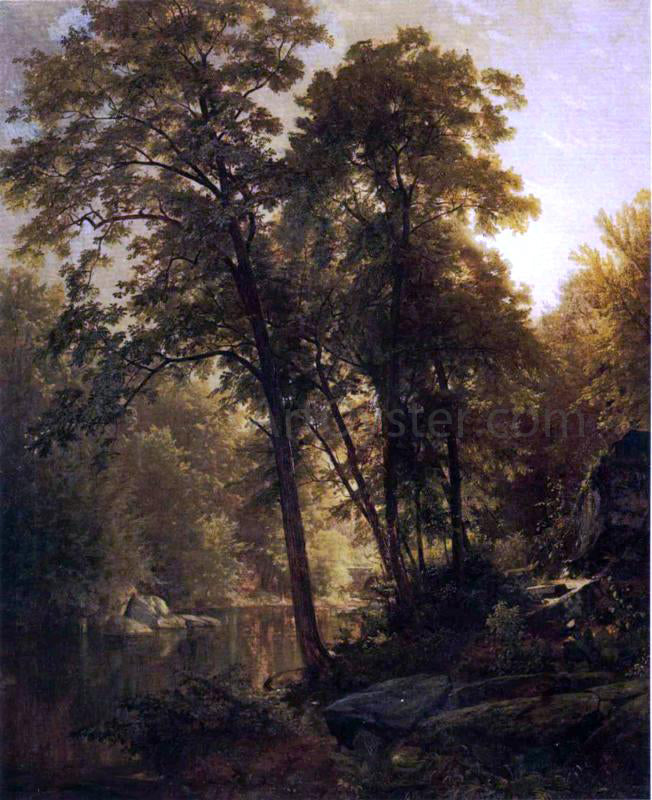  William Trost Richards On the Wissahickon - Canvas Print