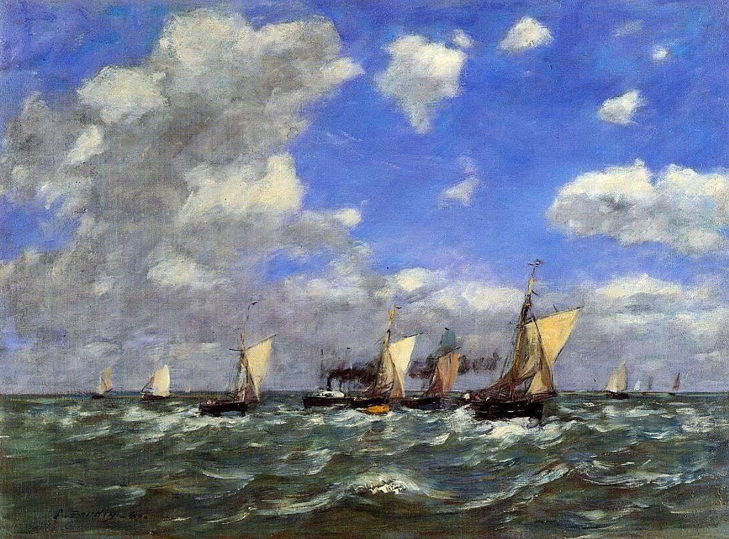  Eugene-Louis Boudin Open Sea - Canvas Print