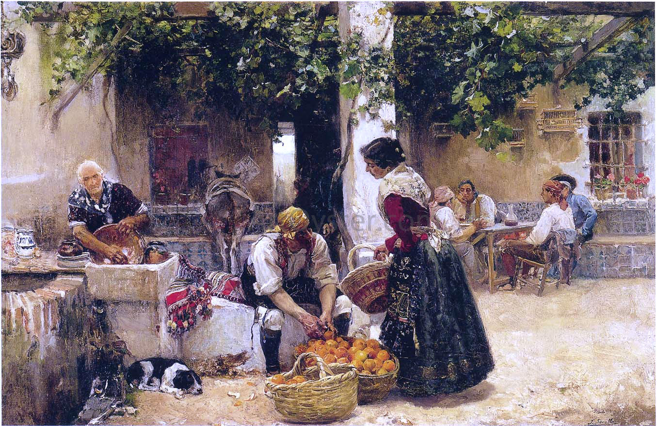  Joaquin Sorolla Y Bastida Orange seller - Canvas Print