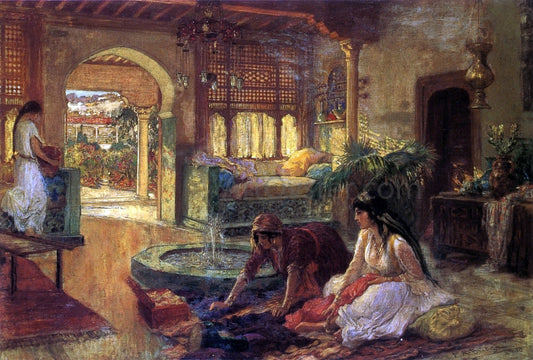  Frederick Arthur Bridgeman Orientalist Interior - Canvas Print