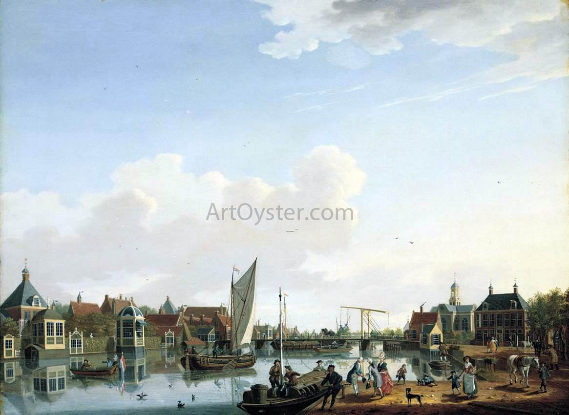  Isaak Ouwater Ouderkerk, near Amsterdam - Canvas Print