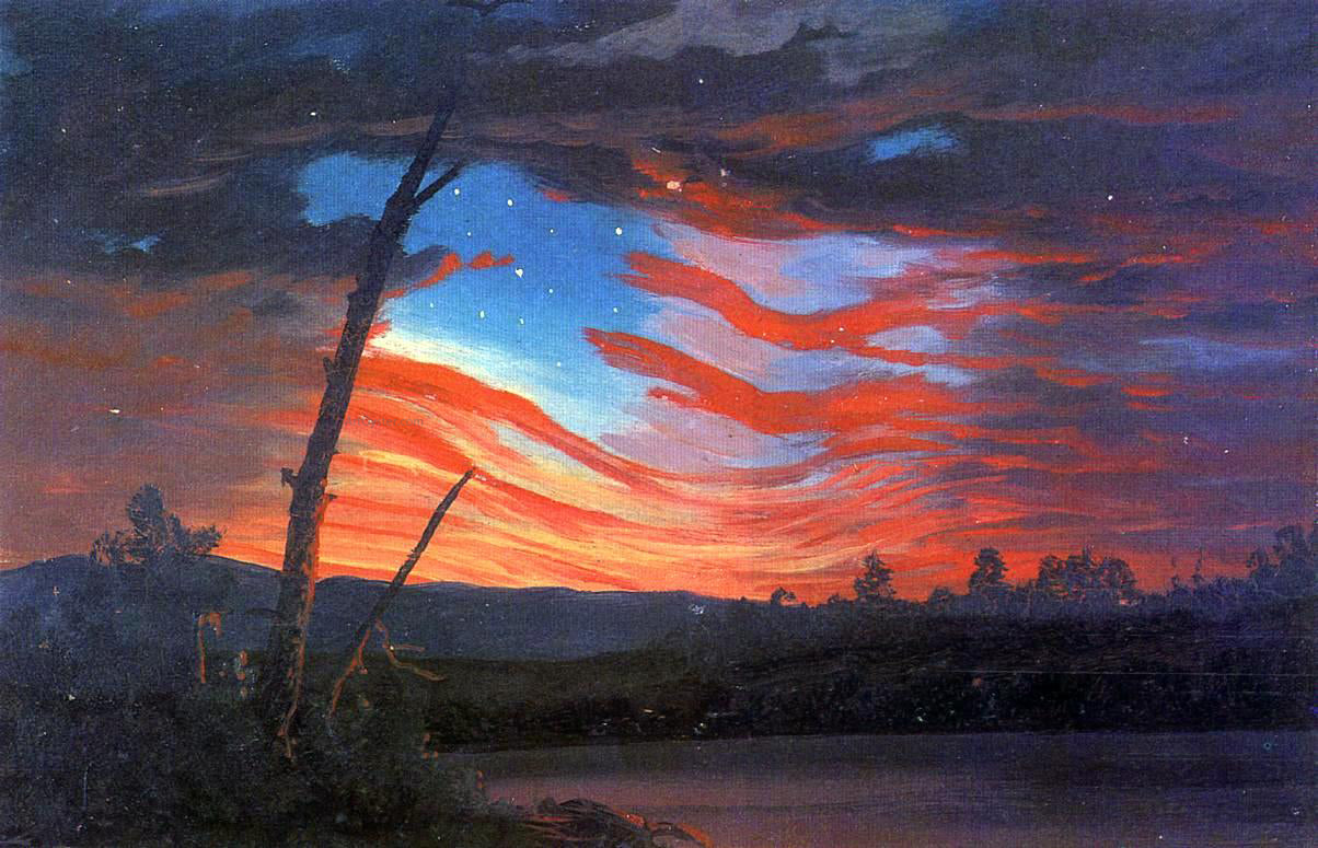  Frederic Edwin Church Our Banner in the Sky - Canvas Print