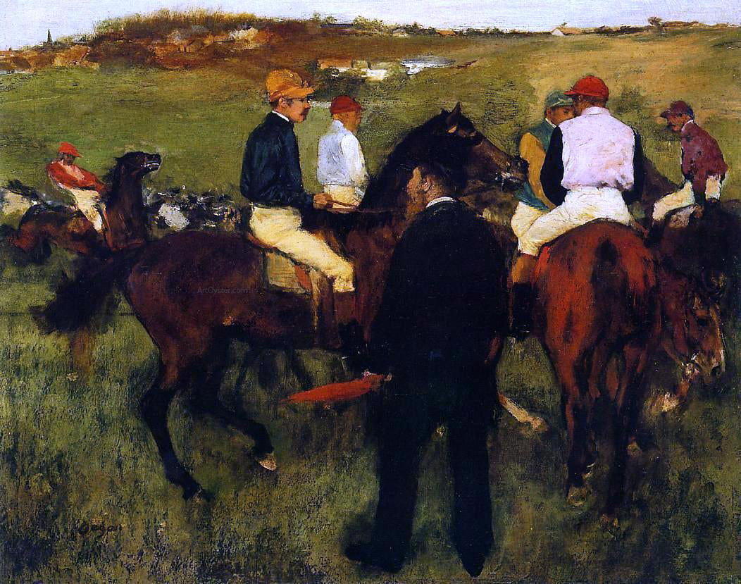  Edgar Degas Out of the Paddock - Canvas Print