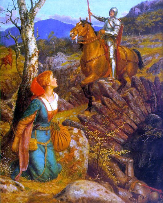  Arthur Hughes Overthrowing of the Rusty Knight - Canvas Print