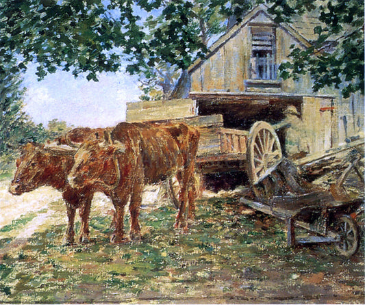  Theodore Robinson Oxen - Canvas Print