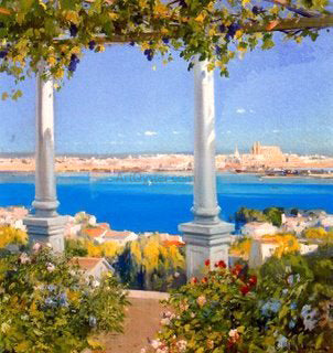  Eliseo Meifren I Roig Paisaje de Mallorca - Canvas Print