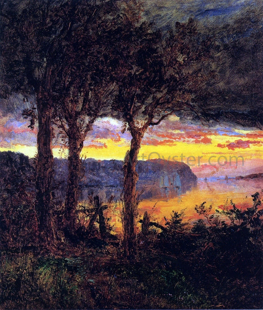  Jasper Francis Cropsey Palisades Opposite Hastings-on-Hudson - Canvas Print