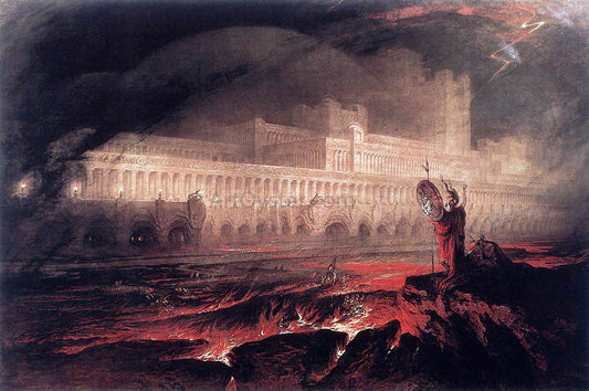  John Martin Pandemonium - Canvas Print