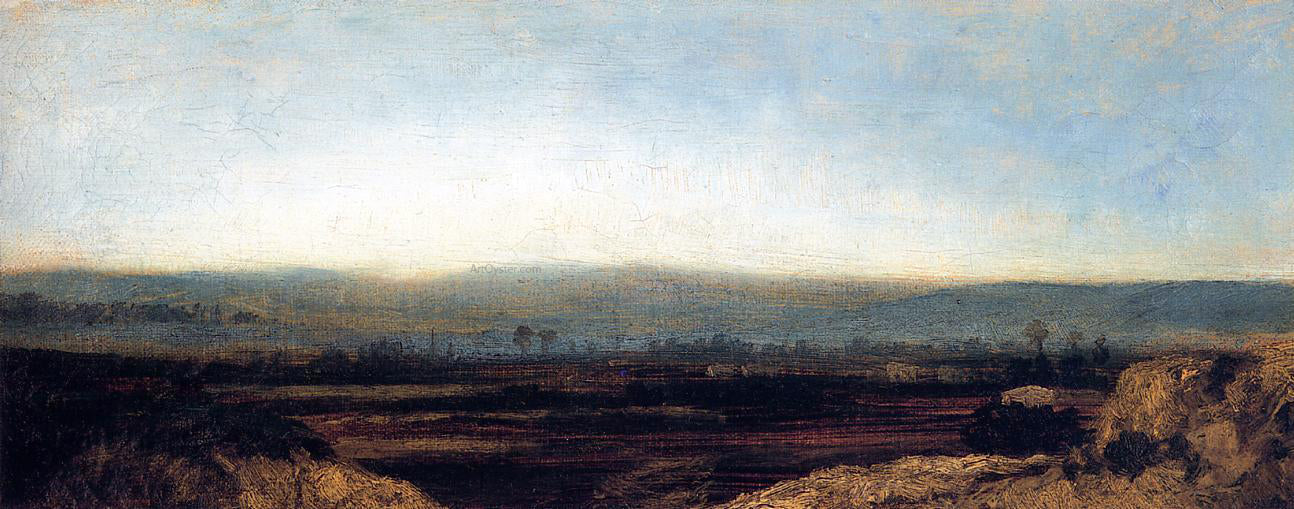  Theodore Rousseau Panoramic Landscape on the Outskirts of Paris - Canvas Print