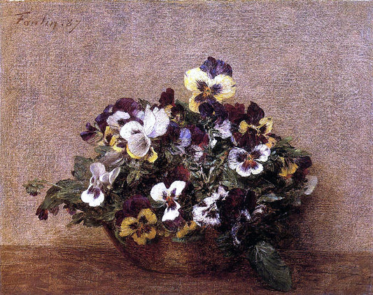  Henri Fantin-Latour Pansies - Canvas Print