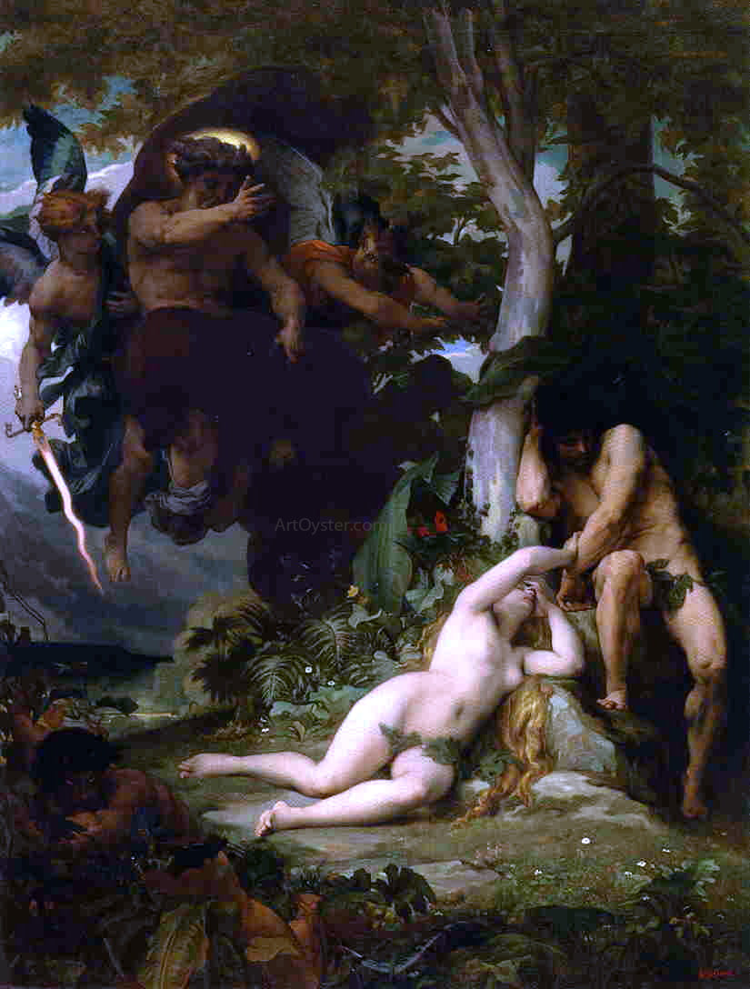  Alexandre Cabanel Paradise Lost (also known as The Expulsion of Adam and Eve from the Garden of Paradise) - Canvas Print