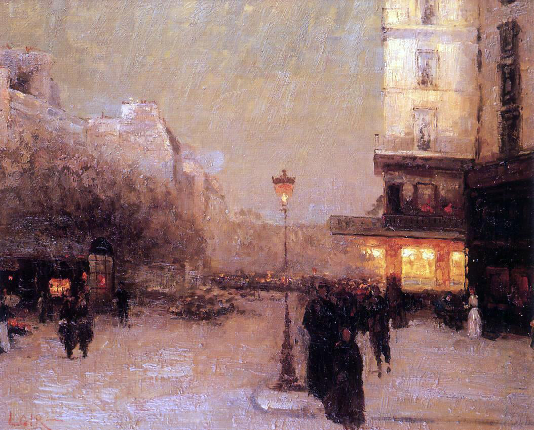  Luigi Loir Paris at Night - Canvas Print