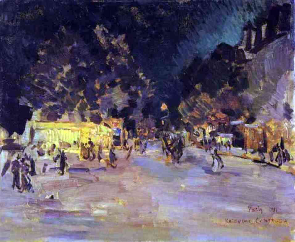  Constantin Alexeevich Korovin Paris at Night - Canvas Print