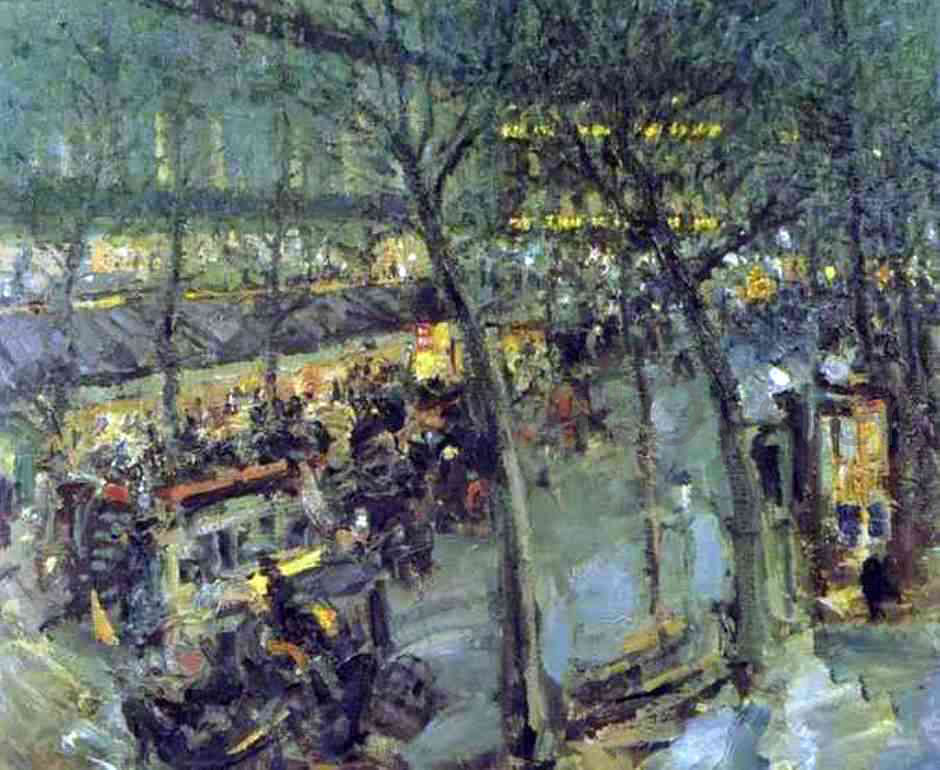  Constantin Alexeevich Korovin Paris, Cafe de la Paix - Canvas Print