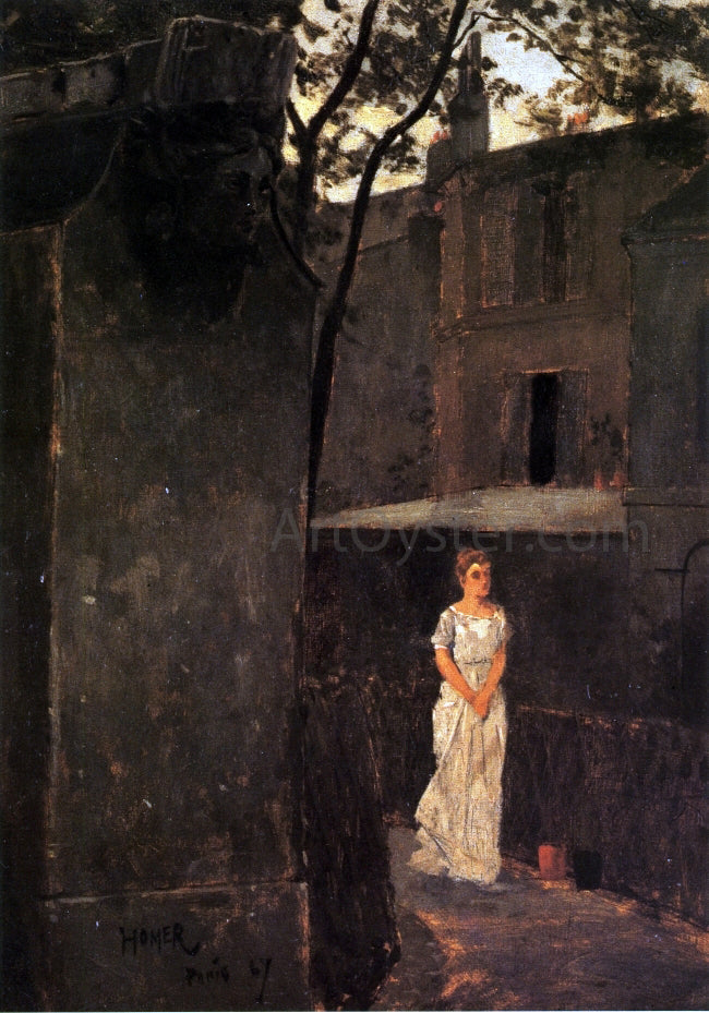  Winslow Homer Paris Courtyard - Canvas Print