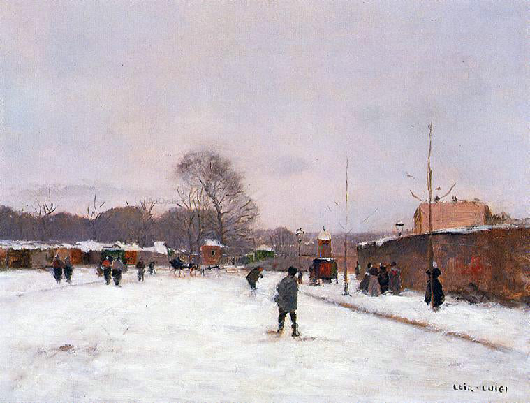  Luigi Loir Paris in Winter - Canvas Print