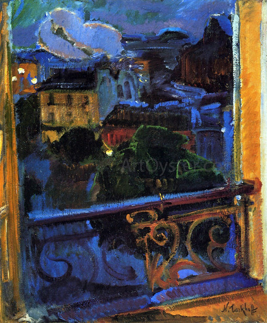  Nicolas Tarkhoff Paris, Montparnasse at Night - Canvas Print