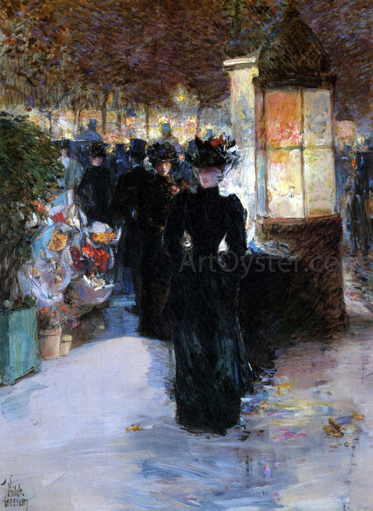 Frederick Childe Hassam Paris Nocturne - Canvas Print
