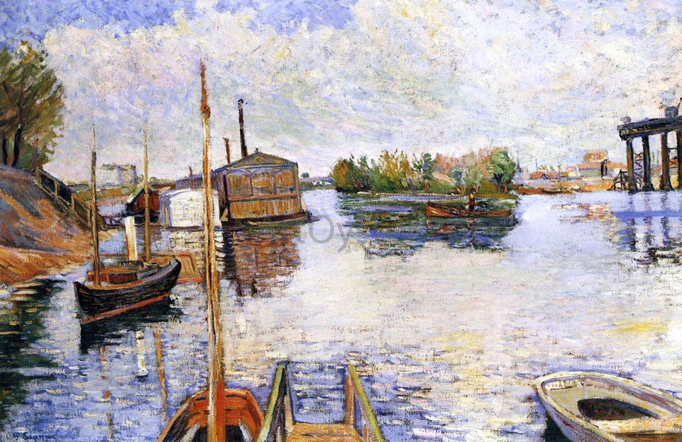  Paul Signac Paris, Ponton des Bains Bailet - Canvas Print