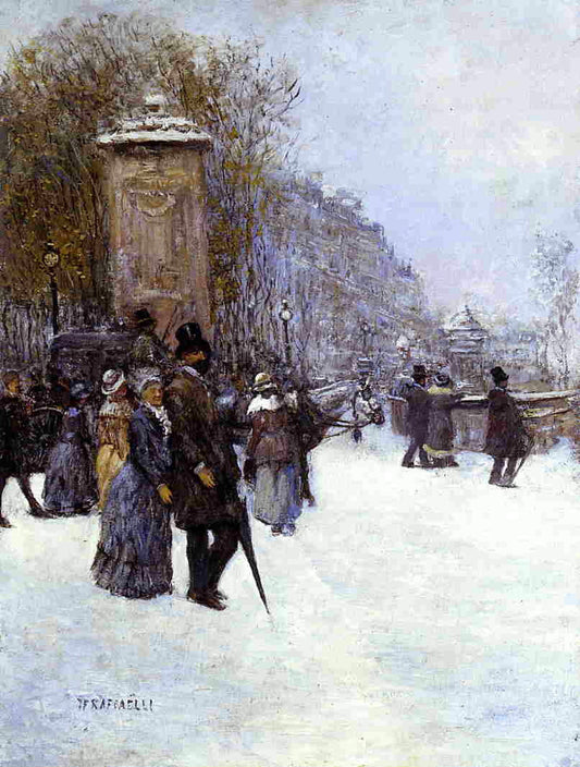  Jean-Francois Raffaelli Paris, Promenade - Canvas Print