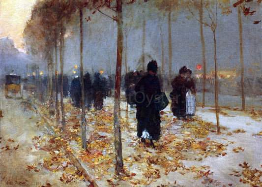  Frederick Childe Hassam Paris Street - Canvas Print
