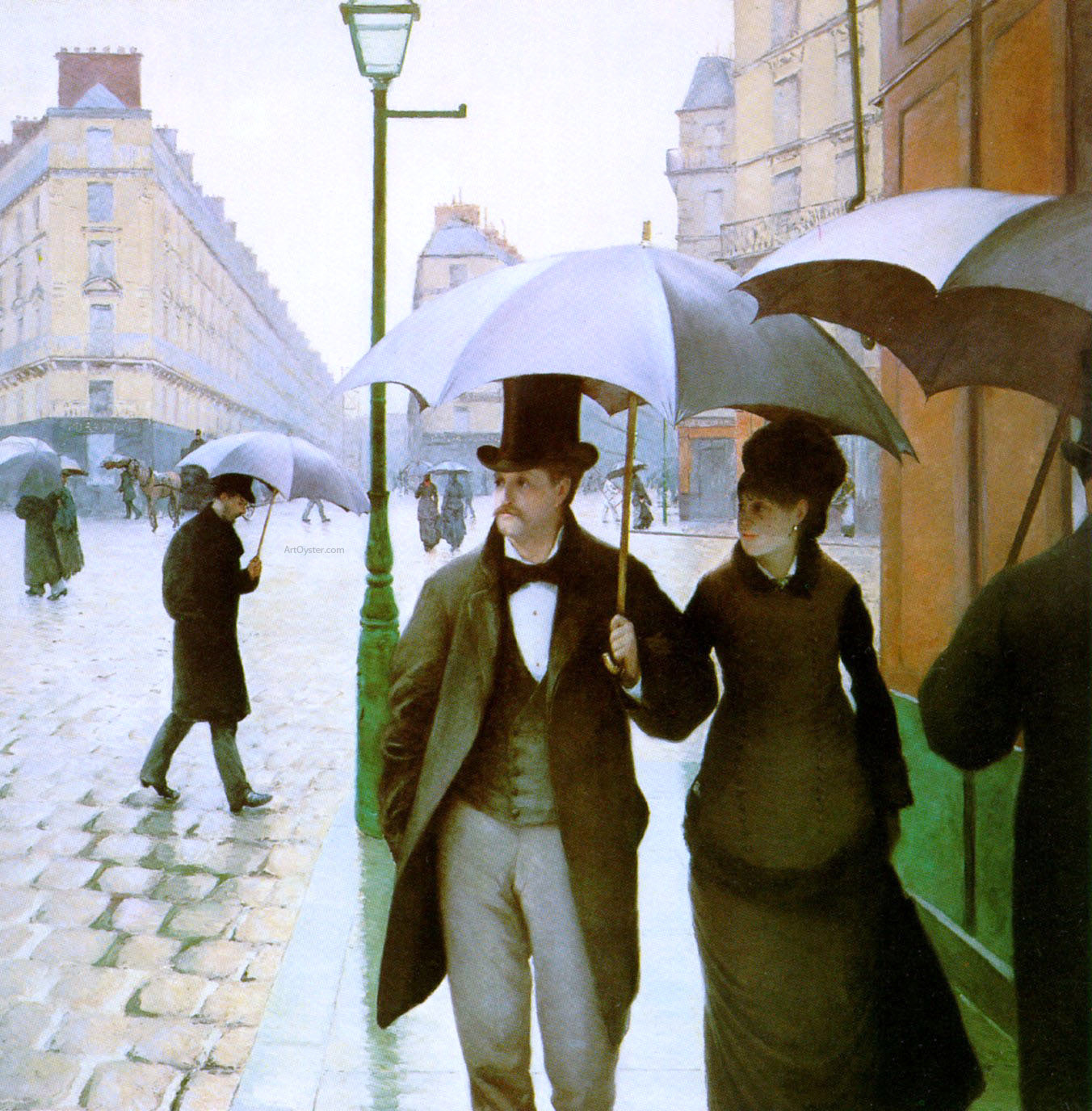  Gustave Caillebotte Paris Street - Canvas Print