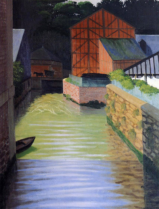  Felix Vallotton Part of the Town of Pont-Audemer - Canvas Print