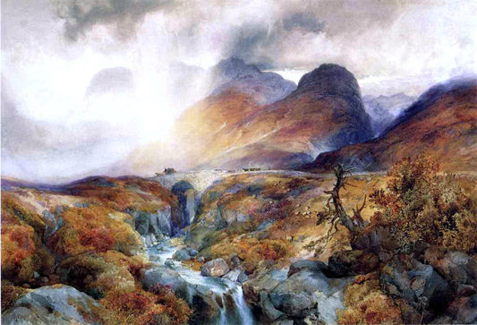  Thomas Moran Pass at Glencoe, Scotland - Canvas Print