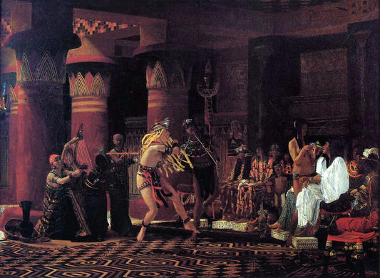  Sir Lawrence Alma-Tadema Pastimes in Ancient Egypt, 3,000 Years Ago - Canvas Print