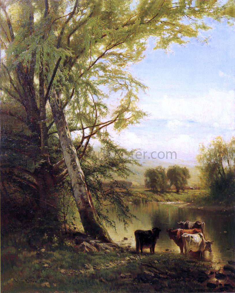  Arthur Parton Pastoral Landscape - Canvas Print