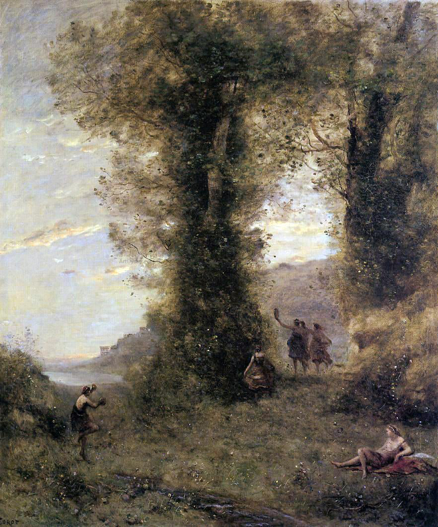  Jean-Baptiste-Camille Corot Pastorale - Canvas Print