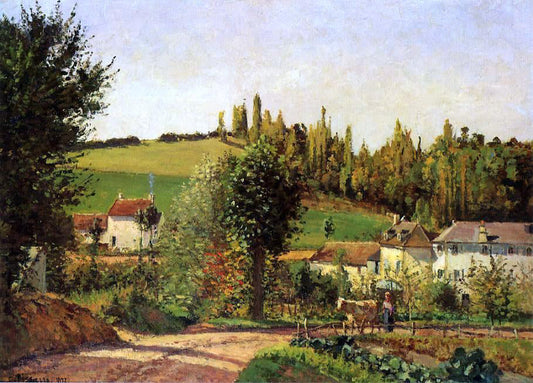  Camille Pissarro Path of l'Hermitage at Pontoise - Canvas Print
