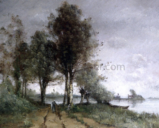  Paul Desire Trouillebert Path on the Banks of the Seine - Canvas Print