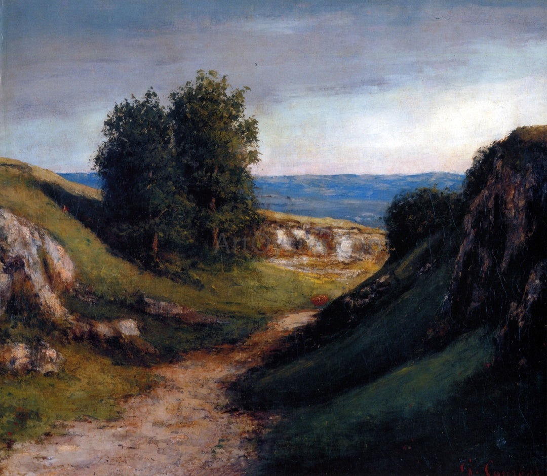  Gustave Courbet Path to the Sea - Canvas Print