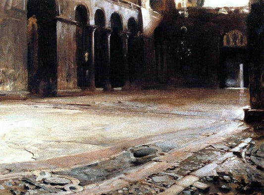  John Singer Sargent Pavement of St. Mark's - Canvas Print