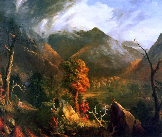  Thomas Cole Peace at Sunset (also known as Evening in the White Mountains) - Canvas Print