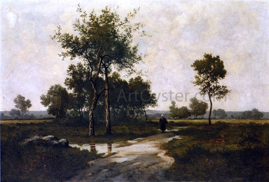  Leon Richet Peasant in a Landscape - Canvas Print