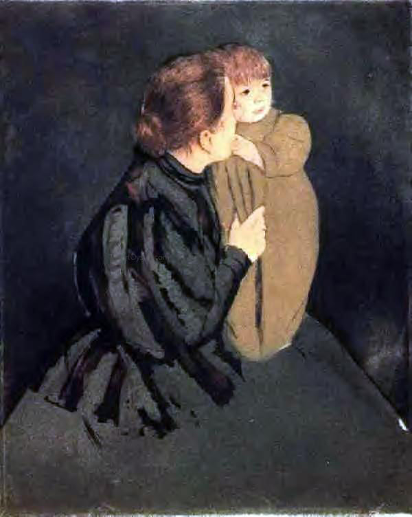  Mary Cassatt Peasant Mother and Child - Canvas Print