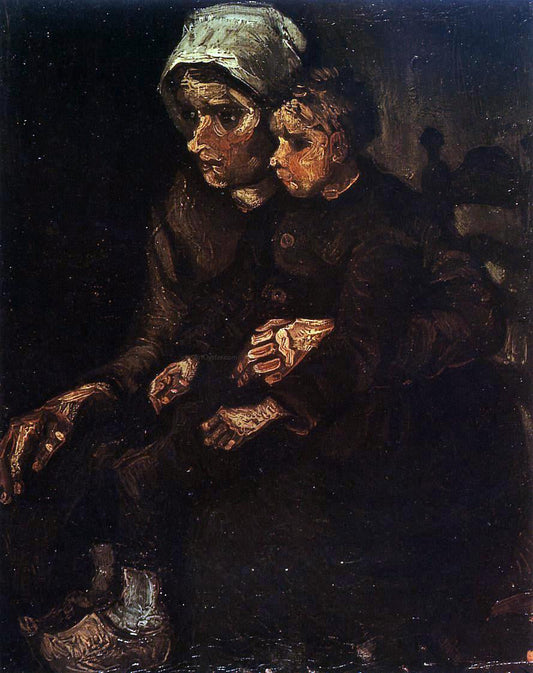  Vincent Van Gogh Peasant Woman with a Child in Her Lap - Canvas Print